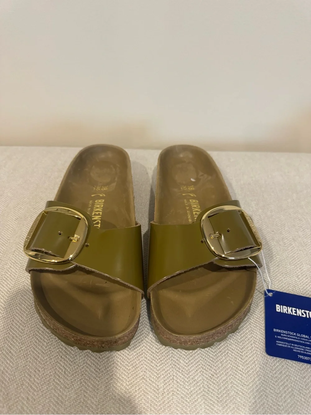 Birkenstock Moss  Green Madrid Big Buckle Sandals - Picture 3 of 7